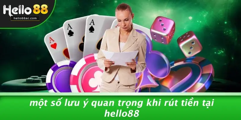 Một Số Lưu Ý Quan Trọng Khi Rút Tiền Tại Hello88
